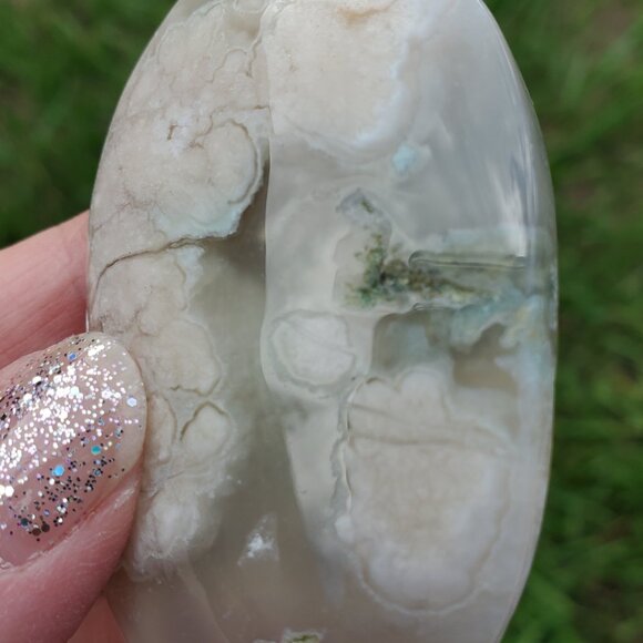 Flower Agate Palm Stone (FA607) - Picture 3 of 8